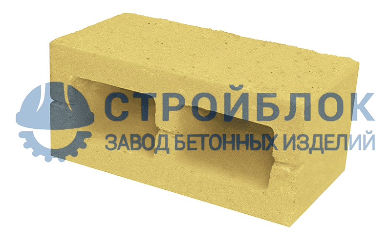 Блок колотый 2-сторонний 390х190х188 мм желтый