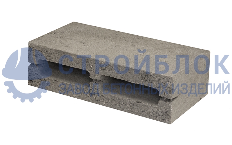 Блок керамзитобетонный 2-пустотный 390х120х188 мм