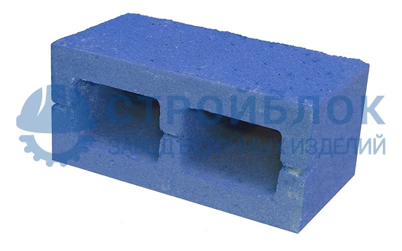 Блок колотый 2-сторонний 390х190х188 мм синий
