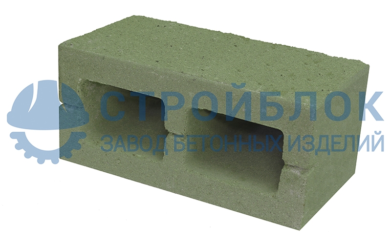 Блок колотый 1-сторонний 390х190х188 мм зеленый