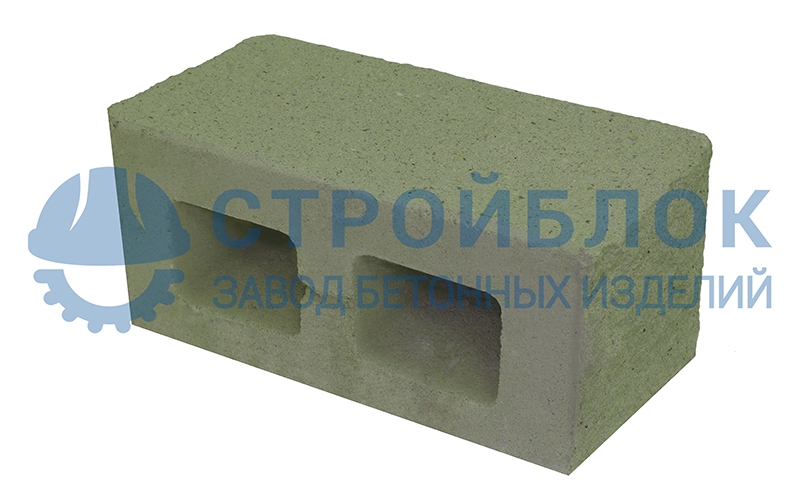 Блок колотый угловой 390х190х188 мм зеленый 