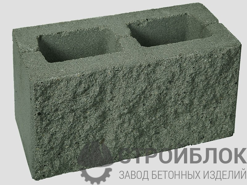 Блок колотый 2-сторонний 390х190х188 мм зеленый 